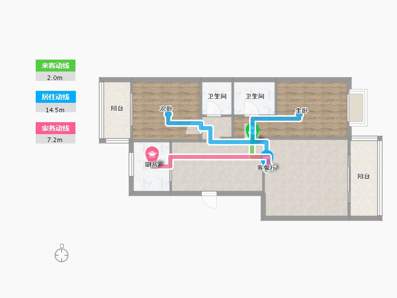 四川省-成都市-超洋花园-75.70-户型库-动静线