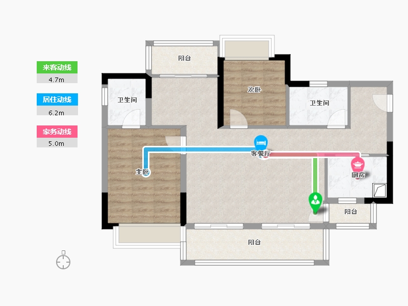 四川省-内江市-万达文旅成-85.60-户型库-动静线