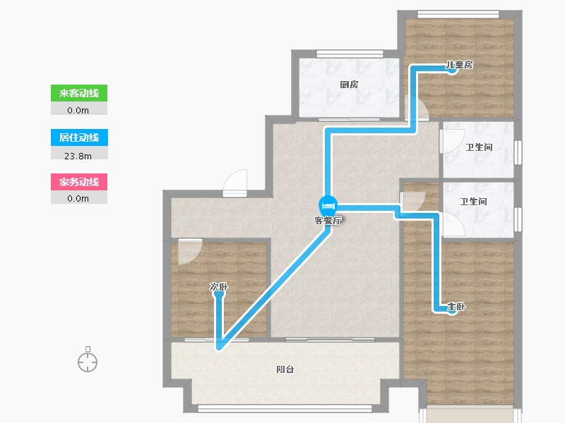 安徽省-芜湖市-碧桂园 黄金时代-94.02-户型库-动静线