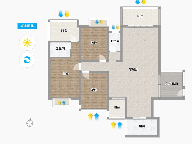 广西壮族自治区-北海市-金源华府-145.00-户型库-采光通风