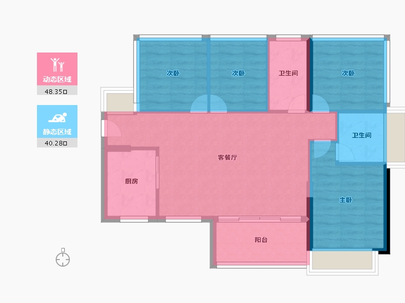 广东省-深圳市-信义金御半山·珑门-80.00-户型库-动静分区