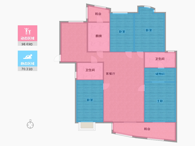 河南省-郑州市-曼哈顿商业广场-160.00-户型库-动静分区