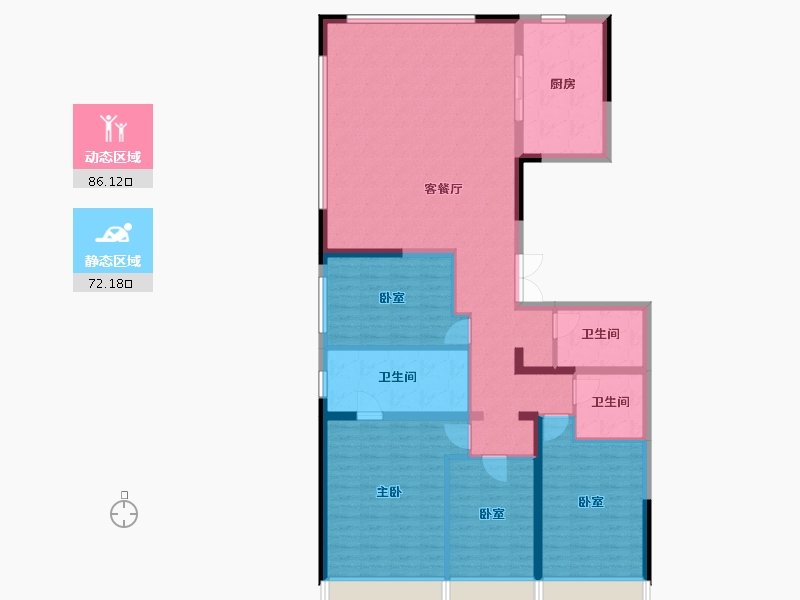 青海省-西宁市-中海·开元壹号紫宸-144.00-户型库-动静分区