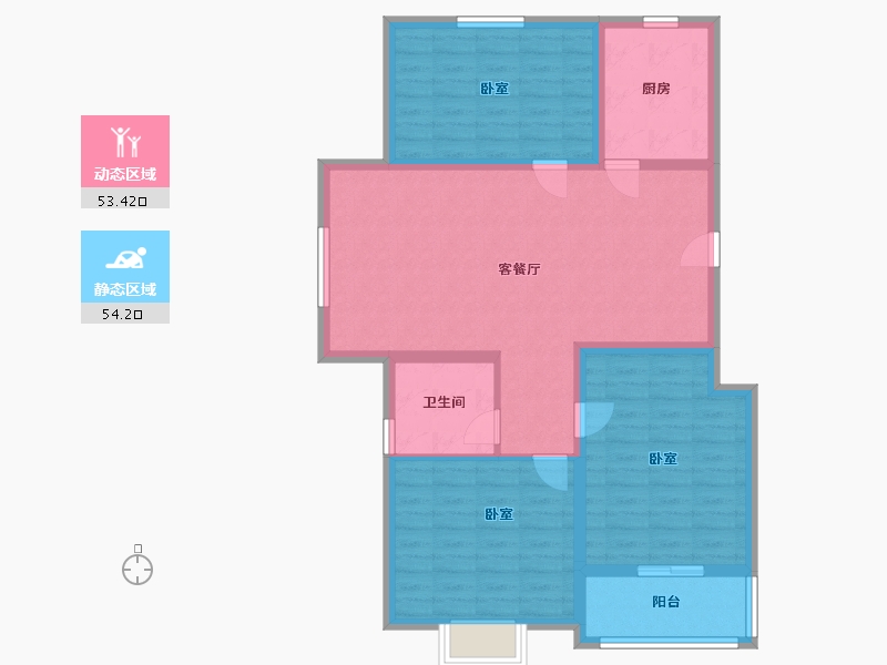 河北省-邢台市-锦绣华庭-96.80-户型库-动静分区