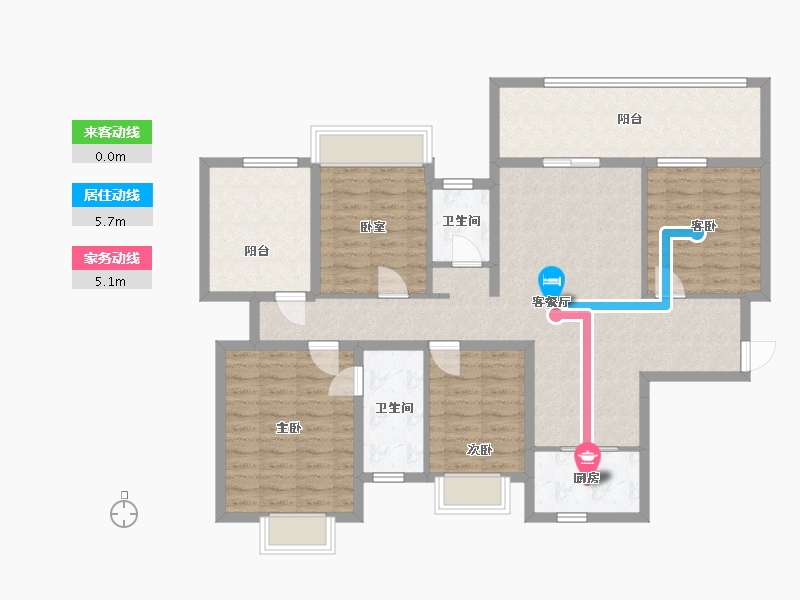 广西壮族自治区-南宁市-锦绣华庭-105.00-户型库-动静线