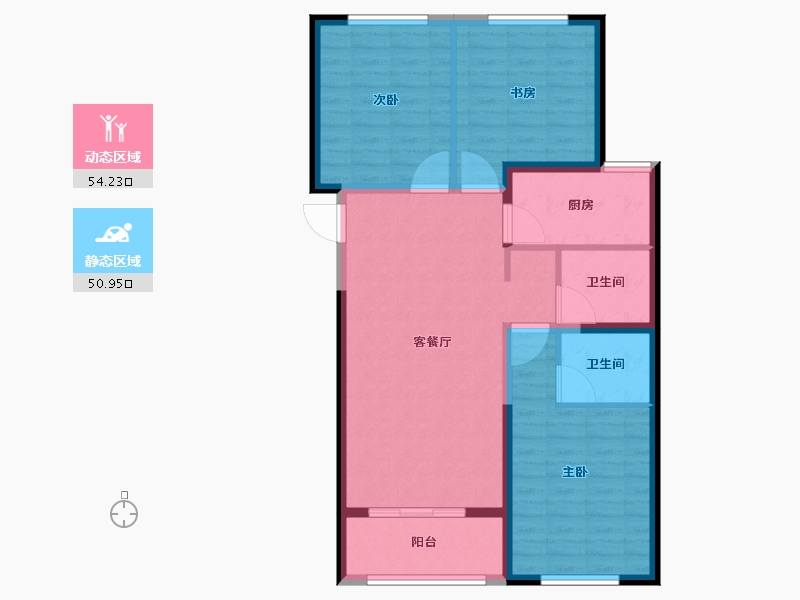 山西省-吕梁市-悦·东方-94.99-户型库-动静分区