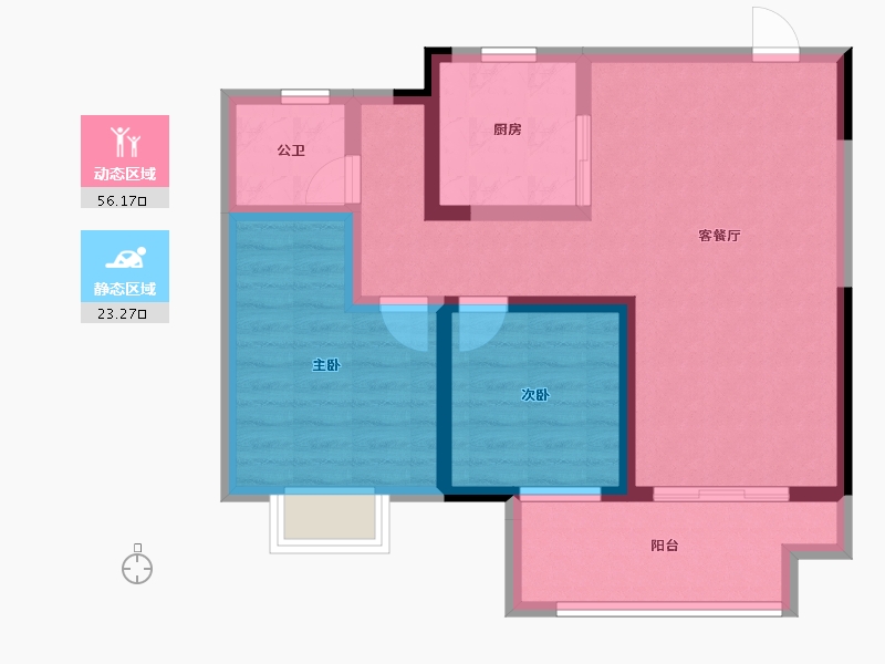 湖北省-襄阳市-华侨城天鹅堡-70.01-户型库-动静分区