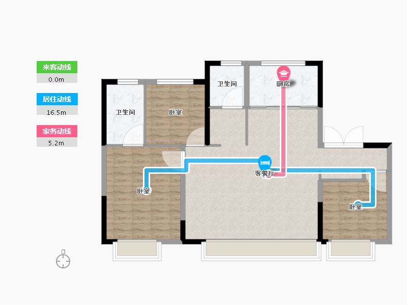 河北省-保定市-吾悦·花园城-102.41-户型库-动静线