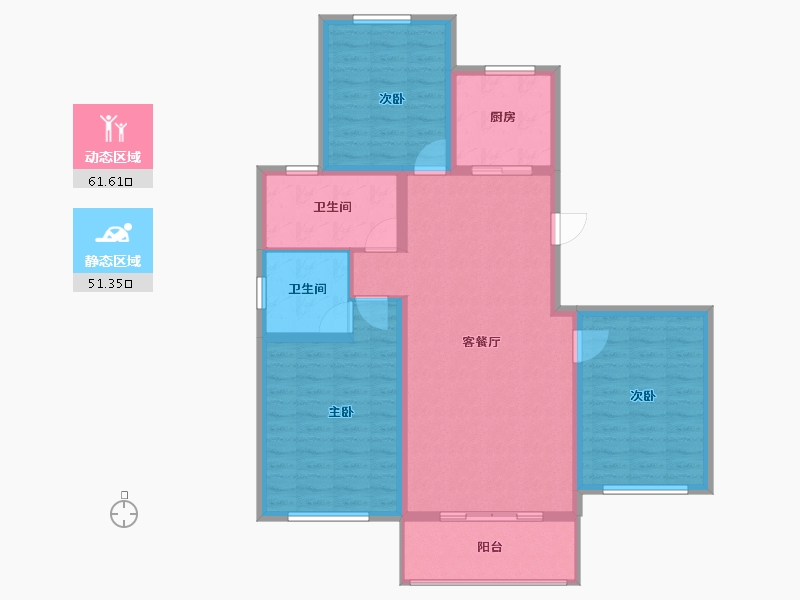 山西省-吕梁市-悦·东方-102.00-户型库-动静分区