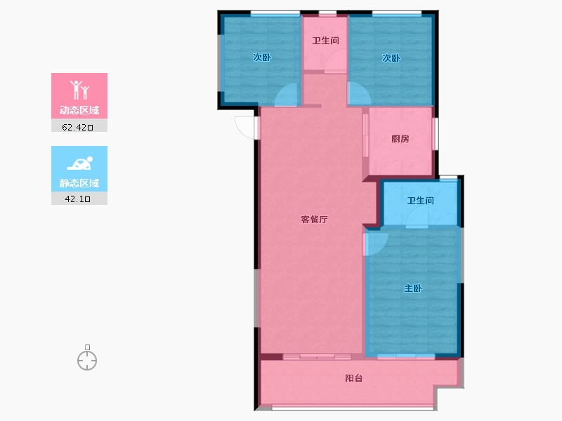 山西省-晋中市-电建地产·晋中洺悦宸苑-94.99-户型库-动静分区