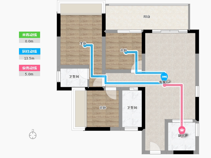 四川省-宜宾市-之语·北城新居-78.88-户型库-动静线