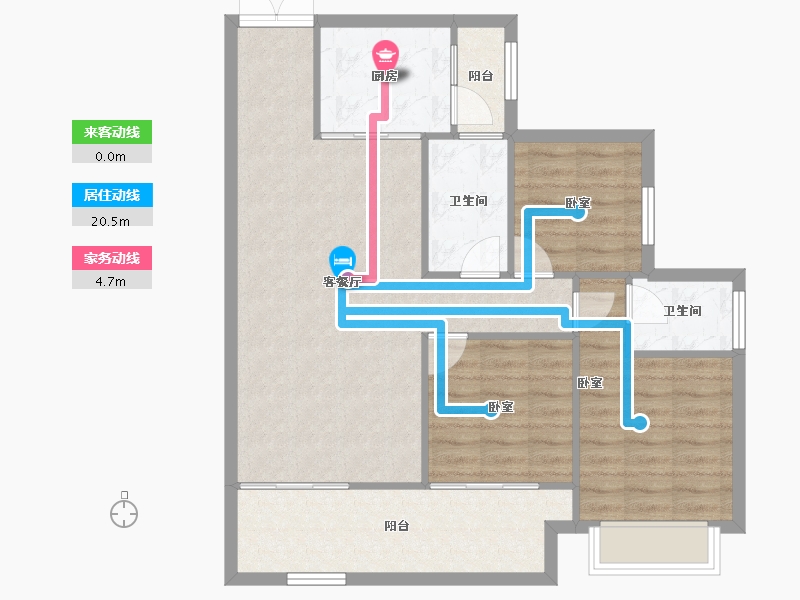 重庆-重庆市-金龙御府-86.94-户型库-动静线