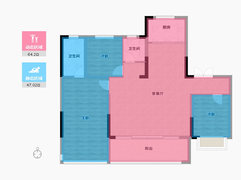 安徽省-合肥市-远大九璟湾-101.00-户型库-动静分区