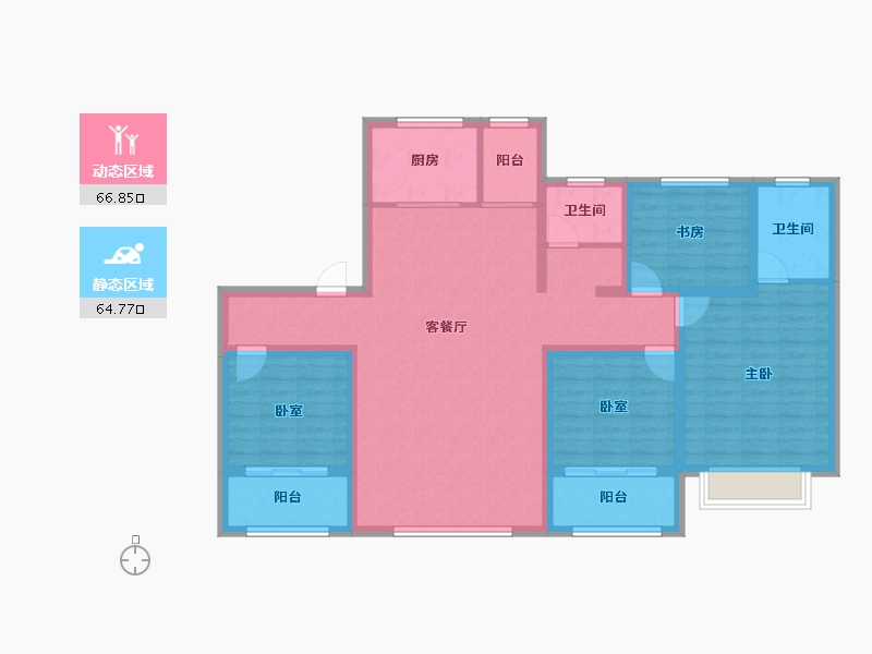 山东省-滨州市-惠众·新语华庭二期-117.60-户型库-动静分区