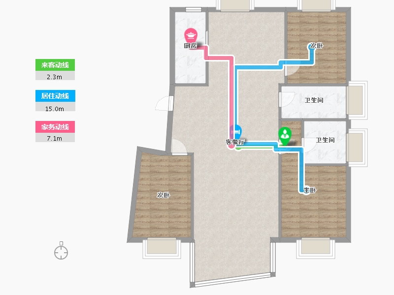 河北省-石家庄市-世纪花园-117.60-户型库-动静线