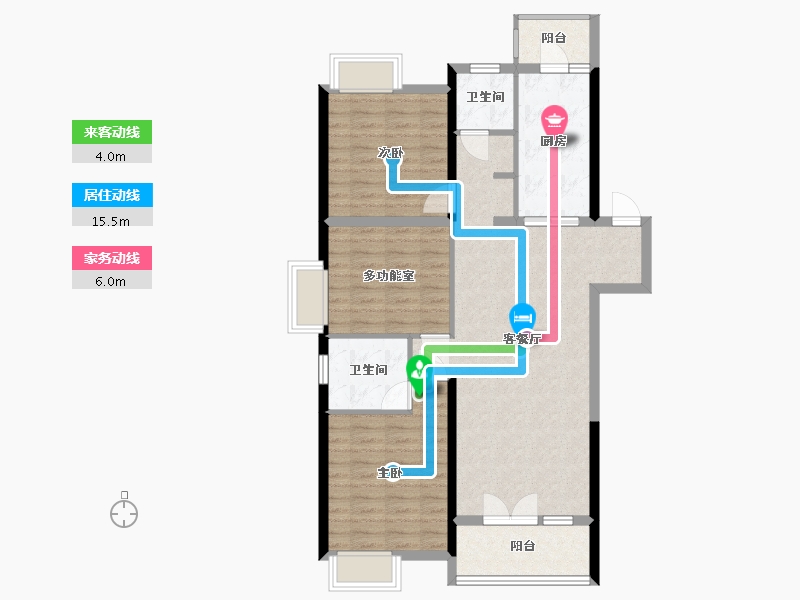 湖北省-武汉市-幸福时代-南区-100.80-户型库-动静线