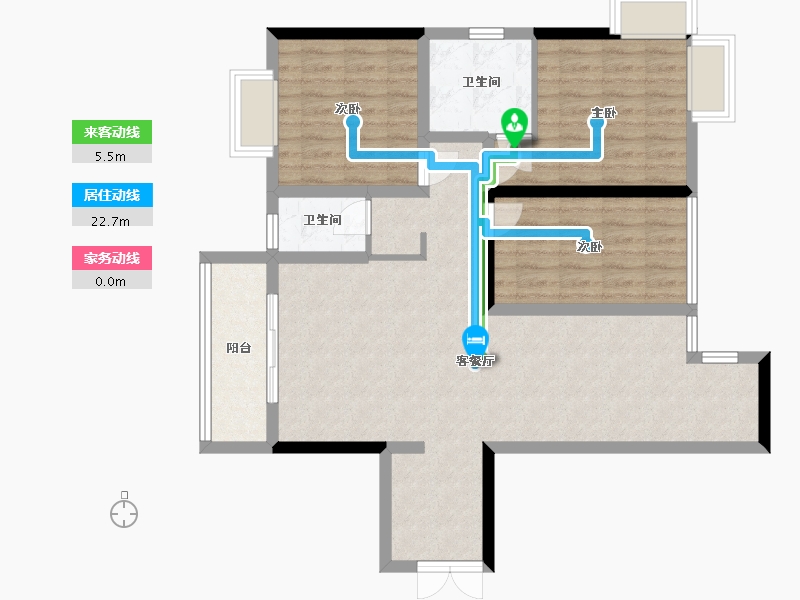 湖南省-岳阳市-南湖领域-96.00-户型库-动静线