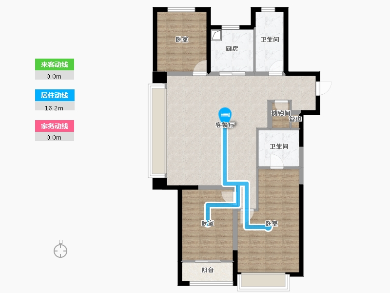 河北省-石家庄市-绿城春和印月-104.00-户型库-动静线