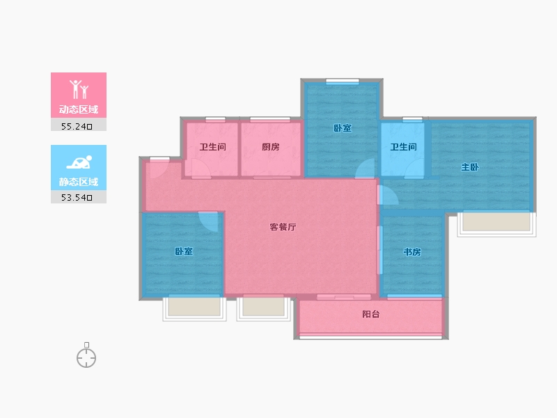 四川省-绵阳市-璟上江澜璟园-98.03-户型库-动静分区