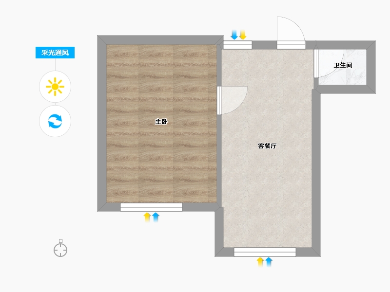 浙江省-杭州市-和睦新村-27.42-户型库-采光通风