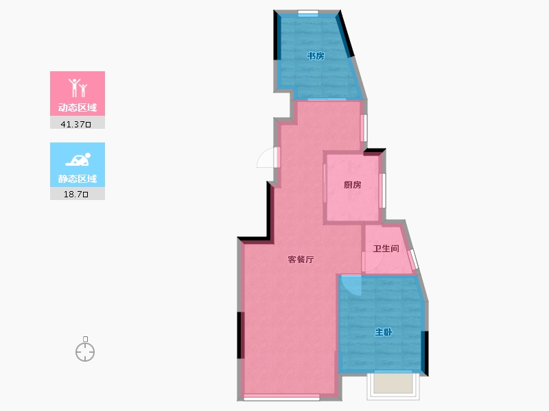 浙江省-金华市-玉竹雅院-54.00-户型库-动静分区