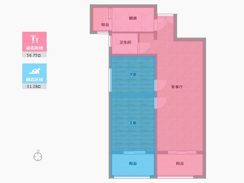 河南省-南阳市-田源新城-78.40-户型库-动静分区