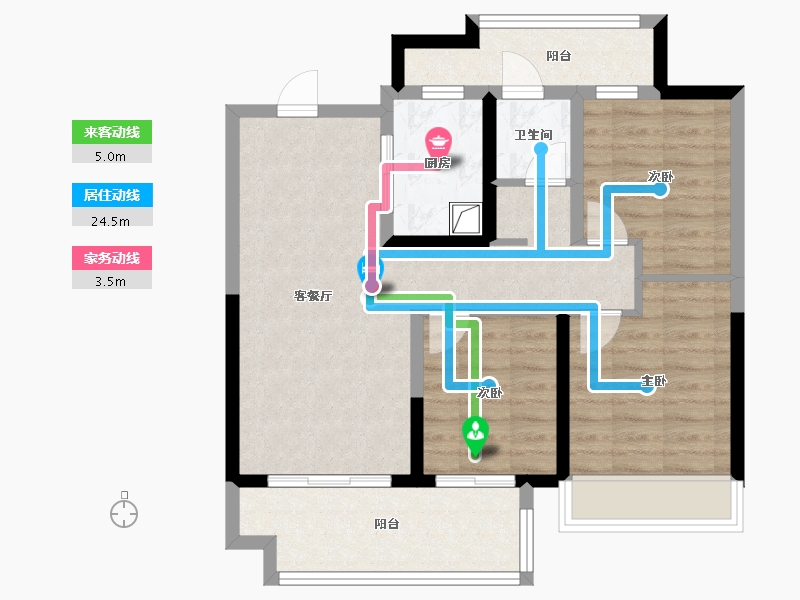 河南省-安阳市-利源·光明壹号-75.21-户型库-动静线