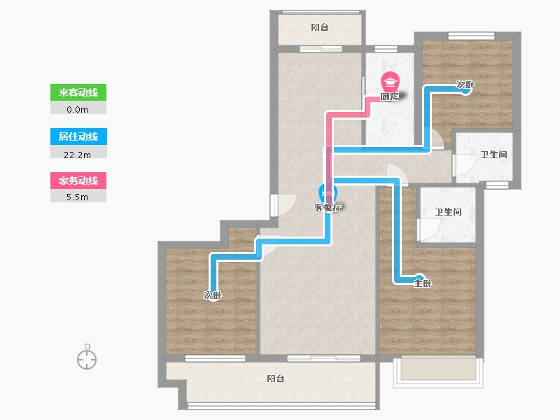 安徽省-黄山市-徽州印象君岳府-93.60-户型库-动静线