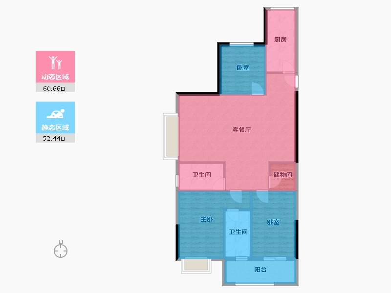 山东省-菏泽市-天宸馨园-103.22-户型库-动静分区