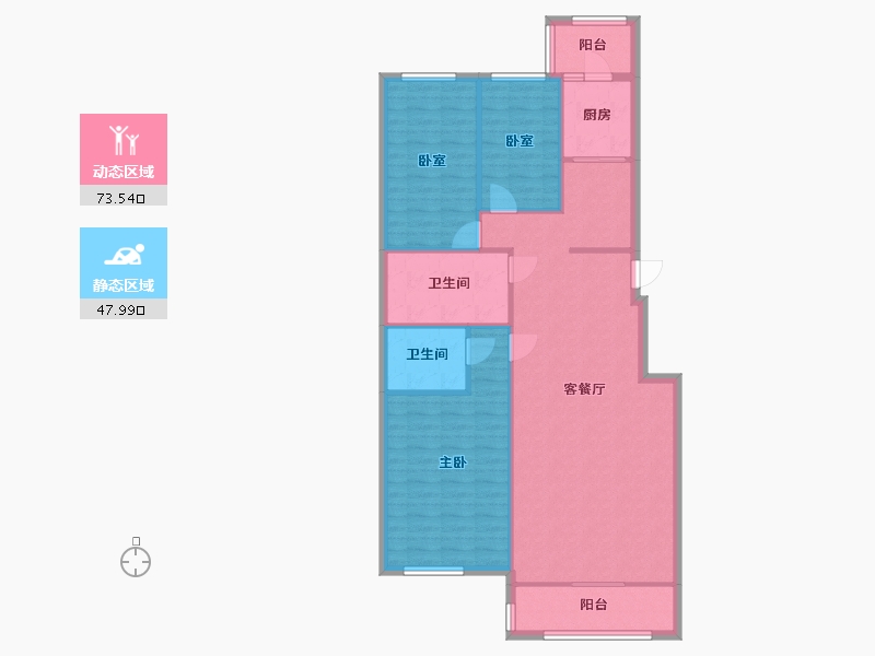 北京-北京市-天通西苑-三区-146.29-户型库-动静分区