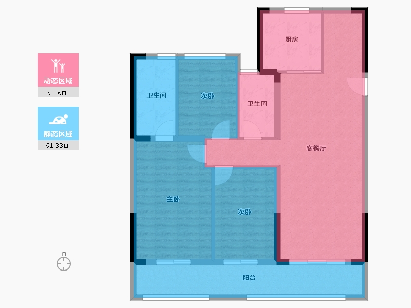 福建省-泉州市-龙湖椿实春江天越-103.21-户型库-动静分区