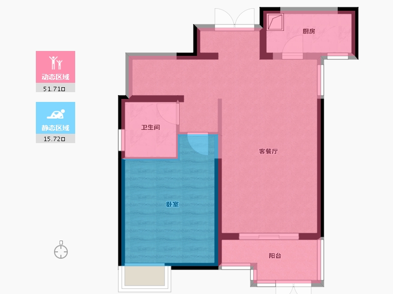 陕西省-西安市-御锦城-60.00-户型库-动静分区