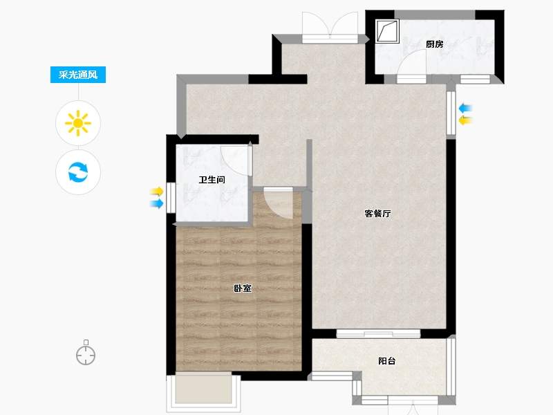 陕西省-西安市-御锦城-60.00-户型库-采光通风