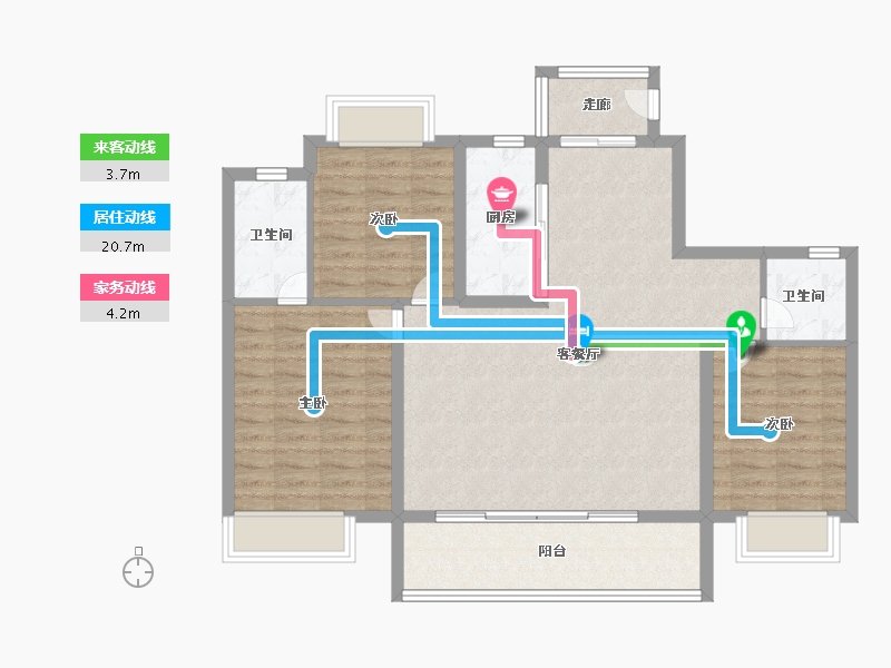 江西省-抚州市-中奥君柏宸央-95.99-户型库-动静线