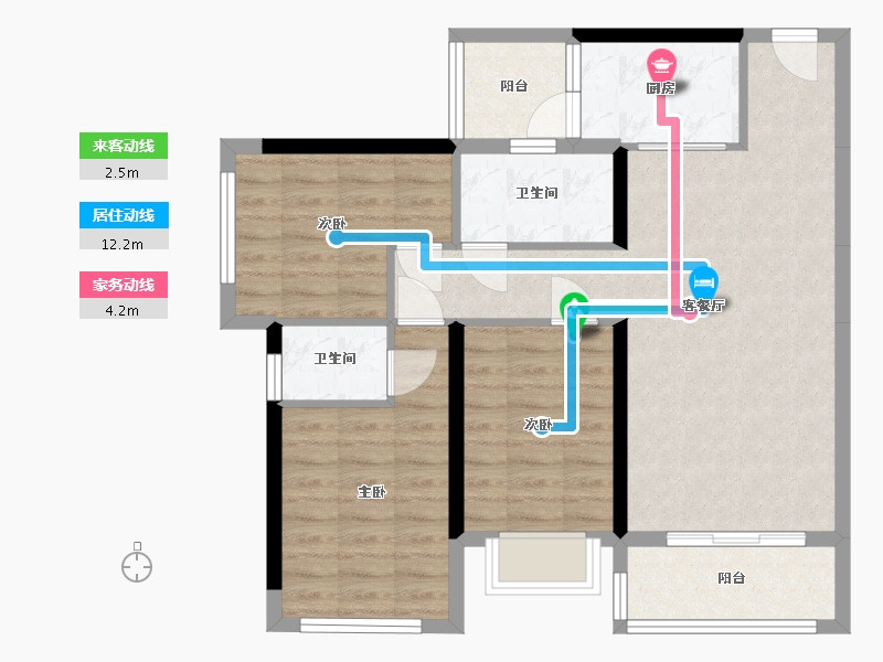 广东省-惠州市-德威花园-80.26-户型库-动静线