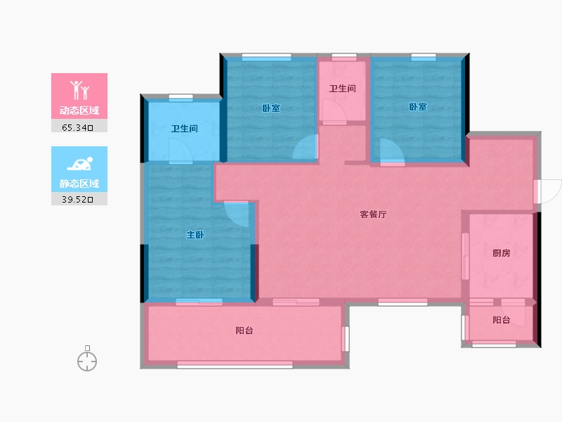 四川省-成都市-明信天府壹号-93.92-户型库-动静分区