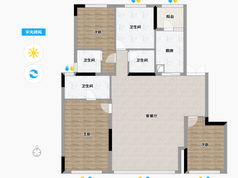 四川省-成都市-建发天府养云-131.41-户型库-采光通风