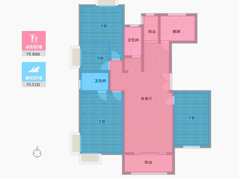 河南省-南阳市-田源新城-132.00-户型库-动静分区