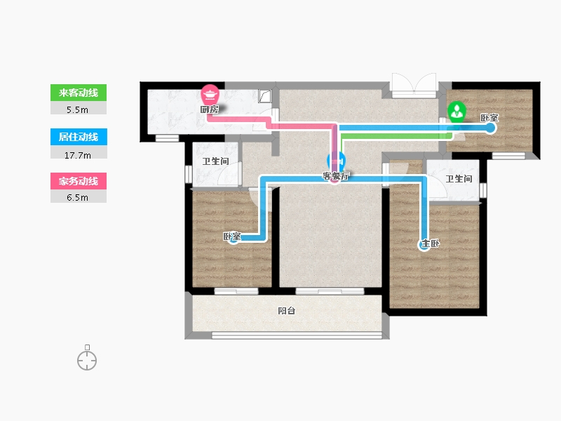 陕西省-西安市-御锦城-79.21-户型库-动静线