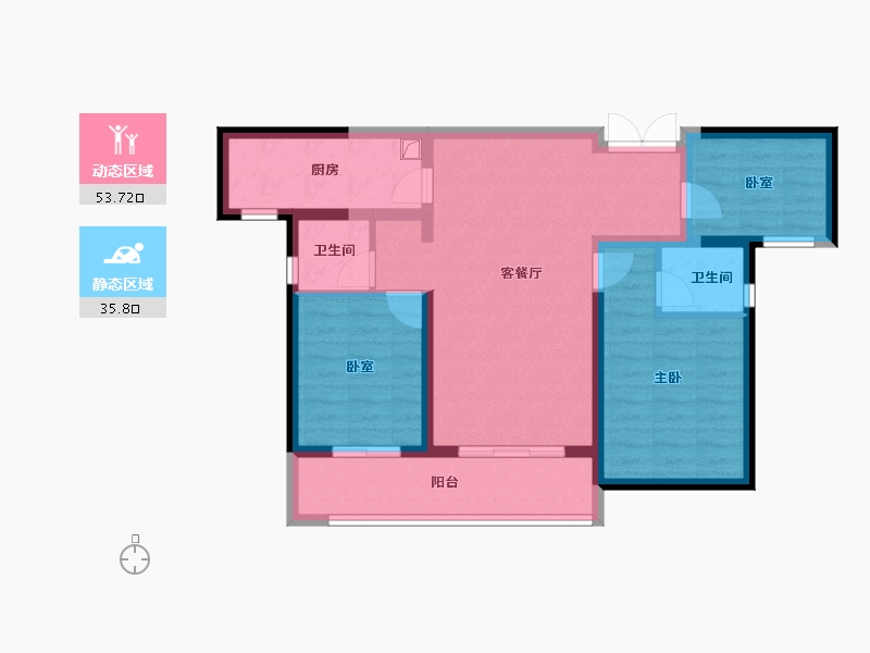 陕西省-西安市-御锦城-79.21-户型库-动静分区