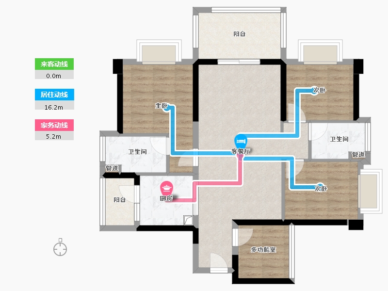 广东省-湛江市-中澳时代广场-87.00-户型库-动静线