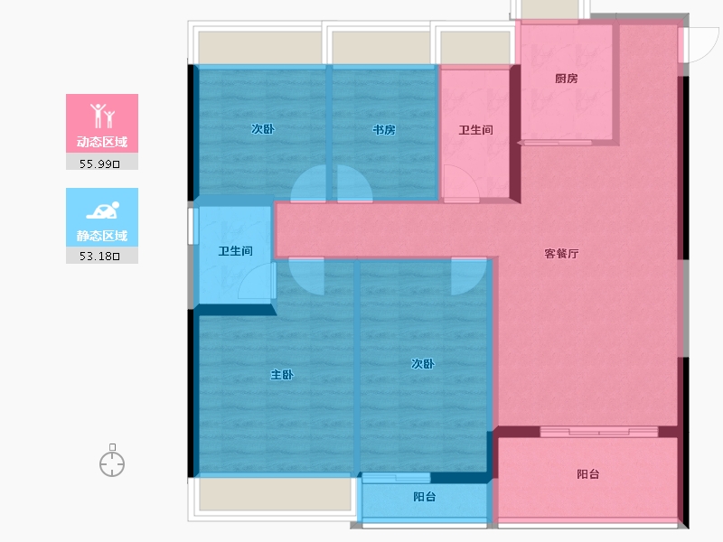 湖北省-恩施土家族苗族自治州-清江新城-98.17-户型库-动静分区