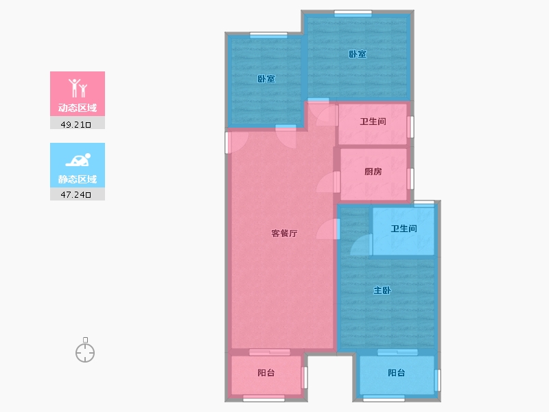 河南省-郑州市-大正水晶森林-93.22-户型库-动静分区