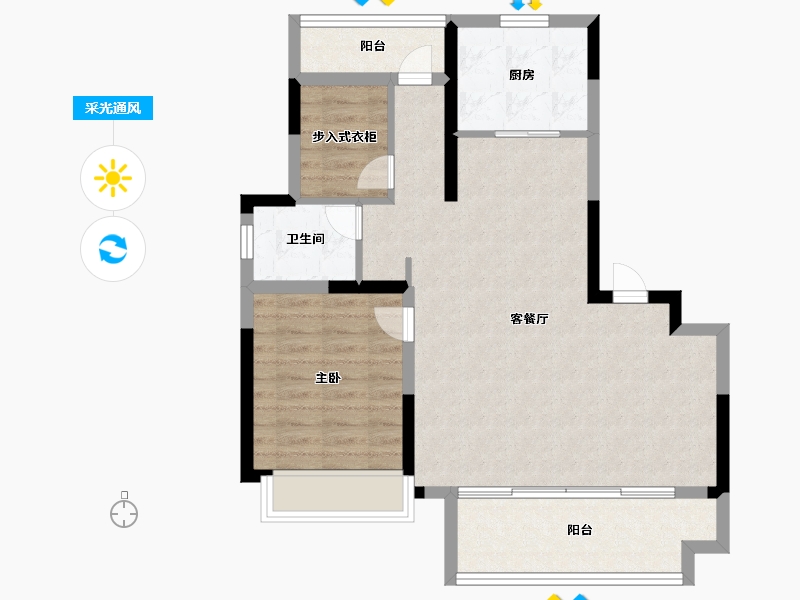 安徽省-合肥市-文一桃李轩-77.00-户型库-采光通风