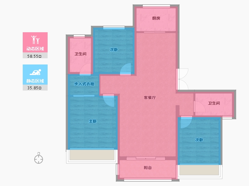 山西省-运城市-鸿泰学府-102.40-户型库-动静分区