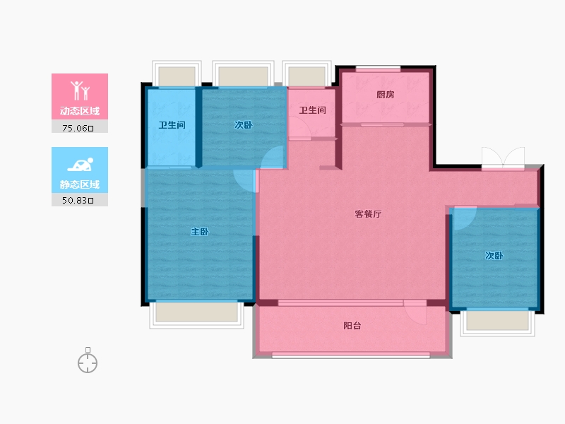 江苏省-南京市-金基璟樾府-114.00-户型库-动静分区