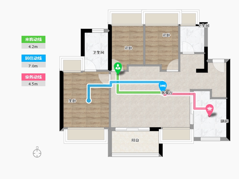 广东省-深圳市-润晖府-71.00-户型库-动静线