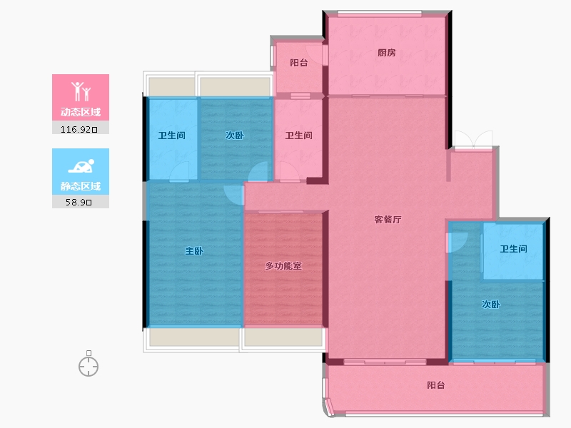 广东省-佛山市-建投恒福壹号-161.61-户型库-动静分区