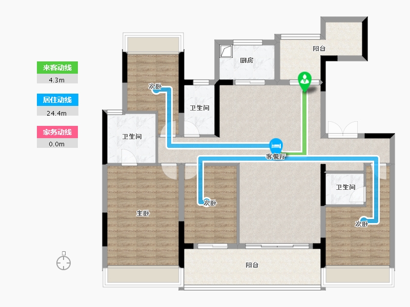 广东省-广州市-龙狮·璟珑府-134.41-户型库-动静线