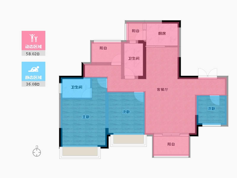 四川省-成都市-君悦时代-83.61-户型库-动静分区